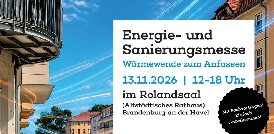 Poster zur Energie- und Sanierungsmesse am 13. November 2026